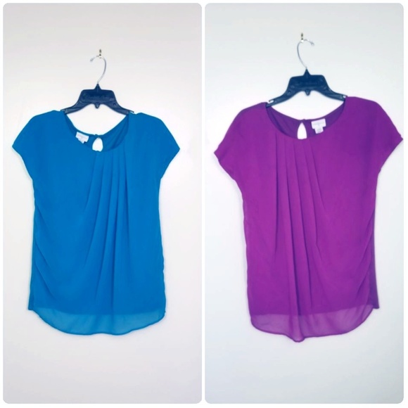 Set Of 2 Semi-sheer Jaclyn Smith Blouses - Picture 1 of 8